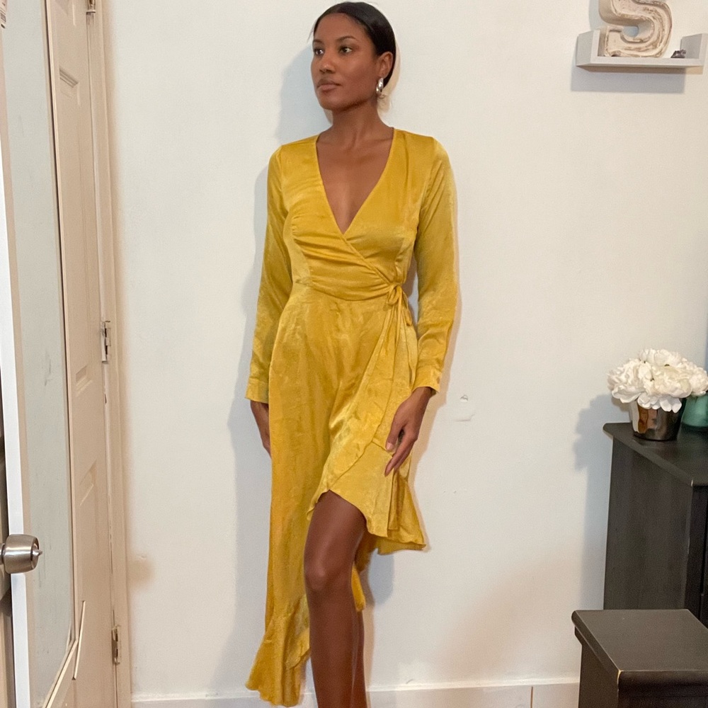 Satin low high dress